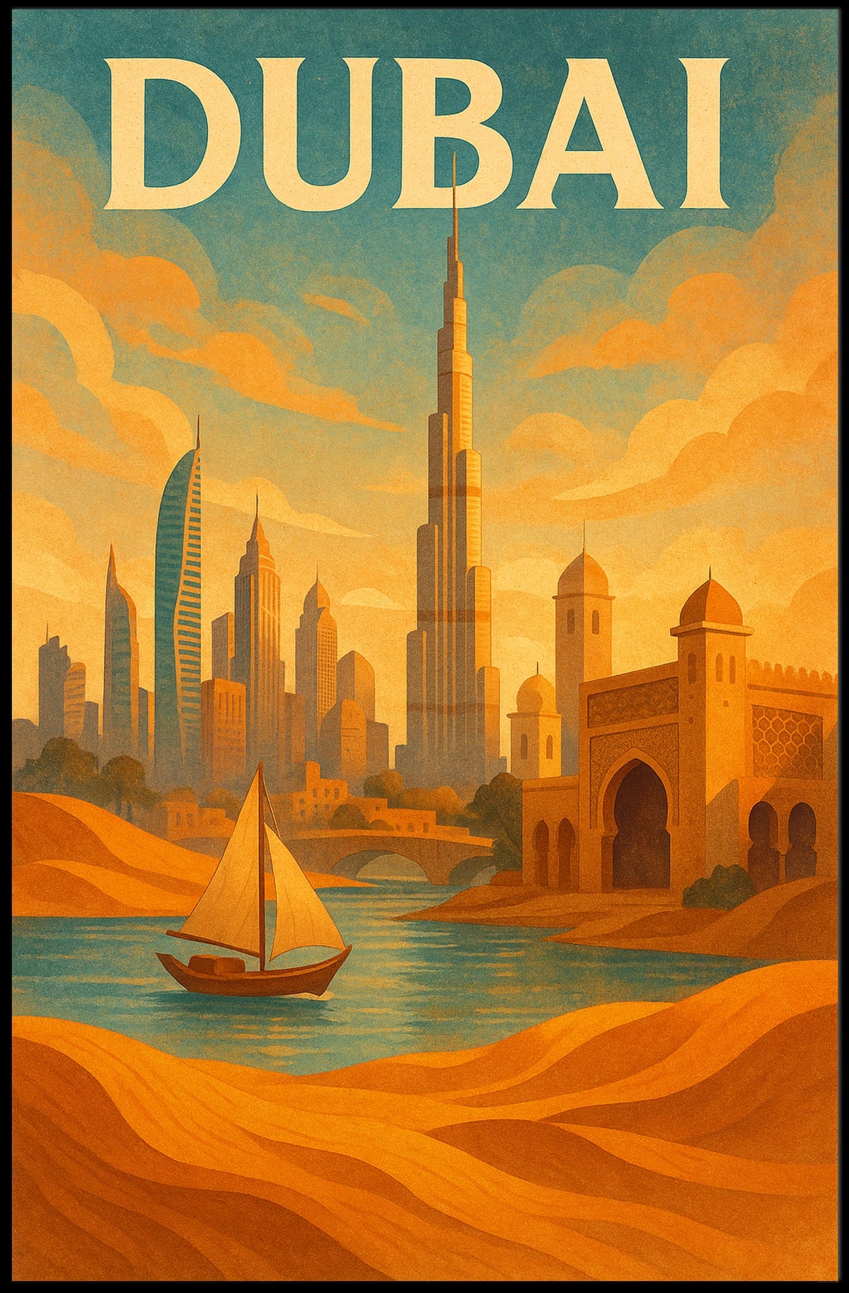 Dubai Poster Fusion Tradition And Modernity For Home Decor