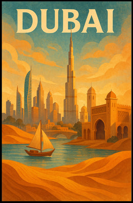 Dubai Poster Fusion Tradition And Modernity For Home Decor