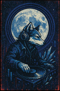 Dj Wolf Under The Moon Poster