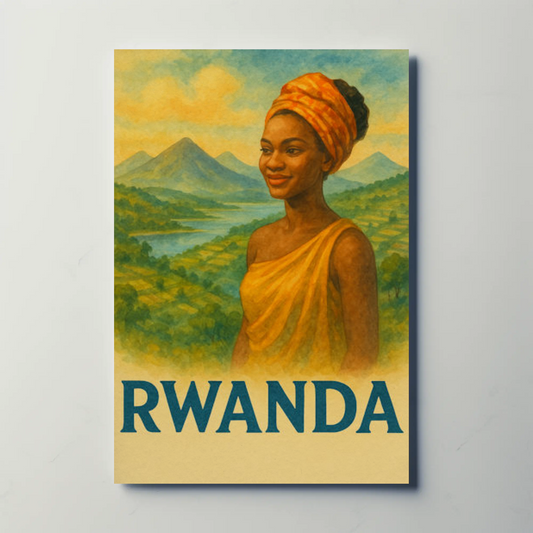 Rwanda Woman Valley Pride Poster Travel