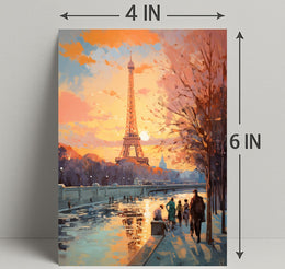 Parisian Sunset Stroll Poster
