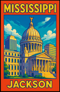 Mississippi State Capitol Jackson Poster