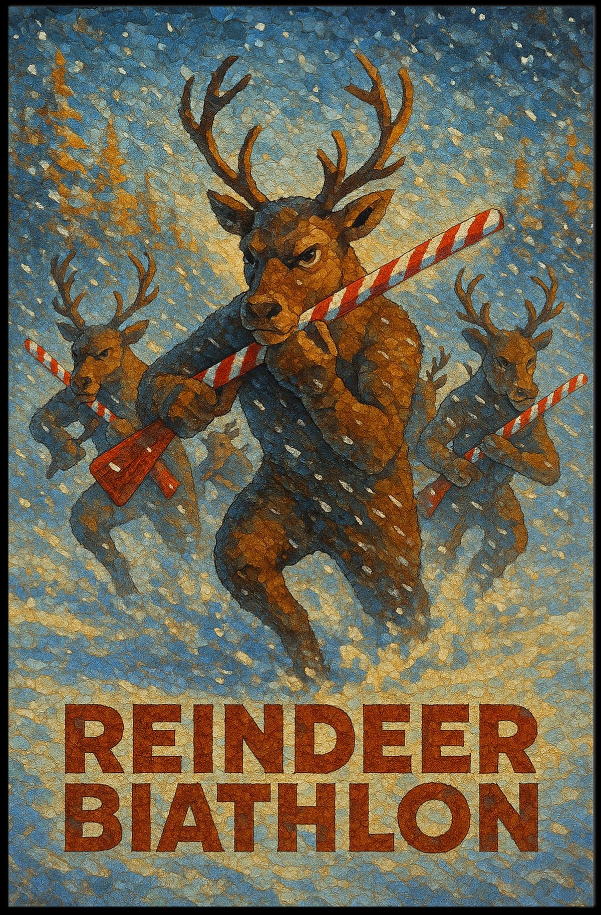 Reindeer Biathlon Fantasy Sports Adventure Poster
