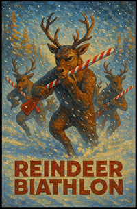 Reindeer Biathlon Fantasy Sports Adventure Poster