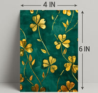 Golden Clovers Luxury Art Print Abstract or Artistic Poster
