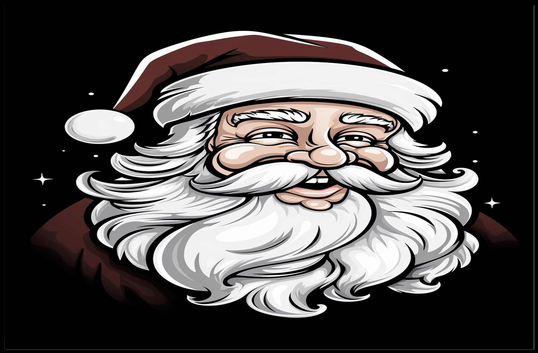 Jolly Santa Claus Illustration Poster