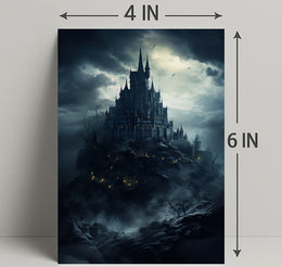 Mysterious Castle On A Stormy Night Poster