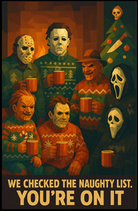 Horror Icons Holiday Gathering Poster