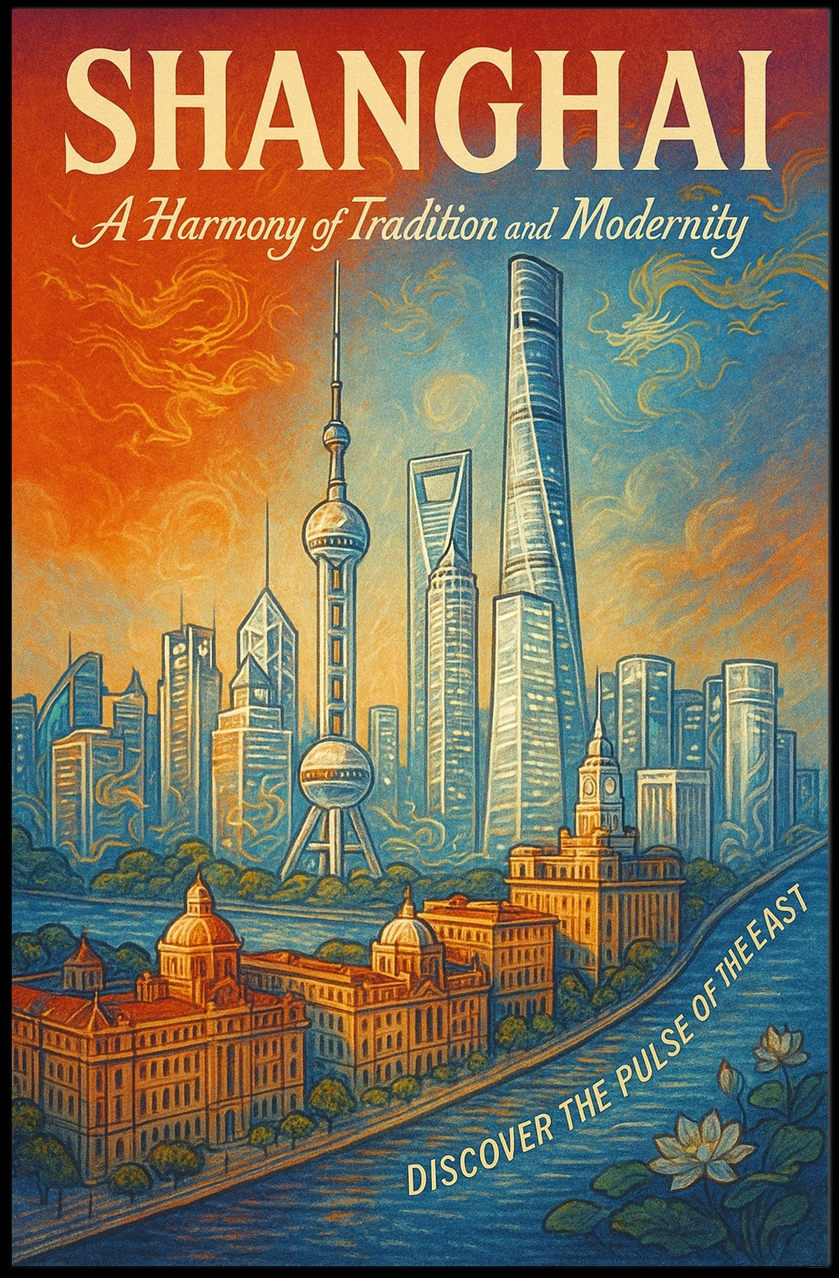 Shanghai A Harmony of Tradition and Modernity Poster