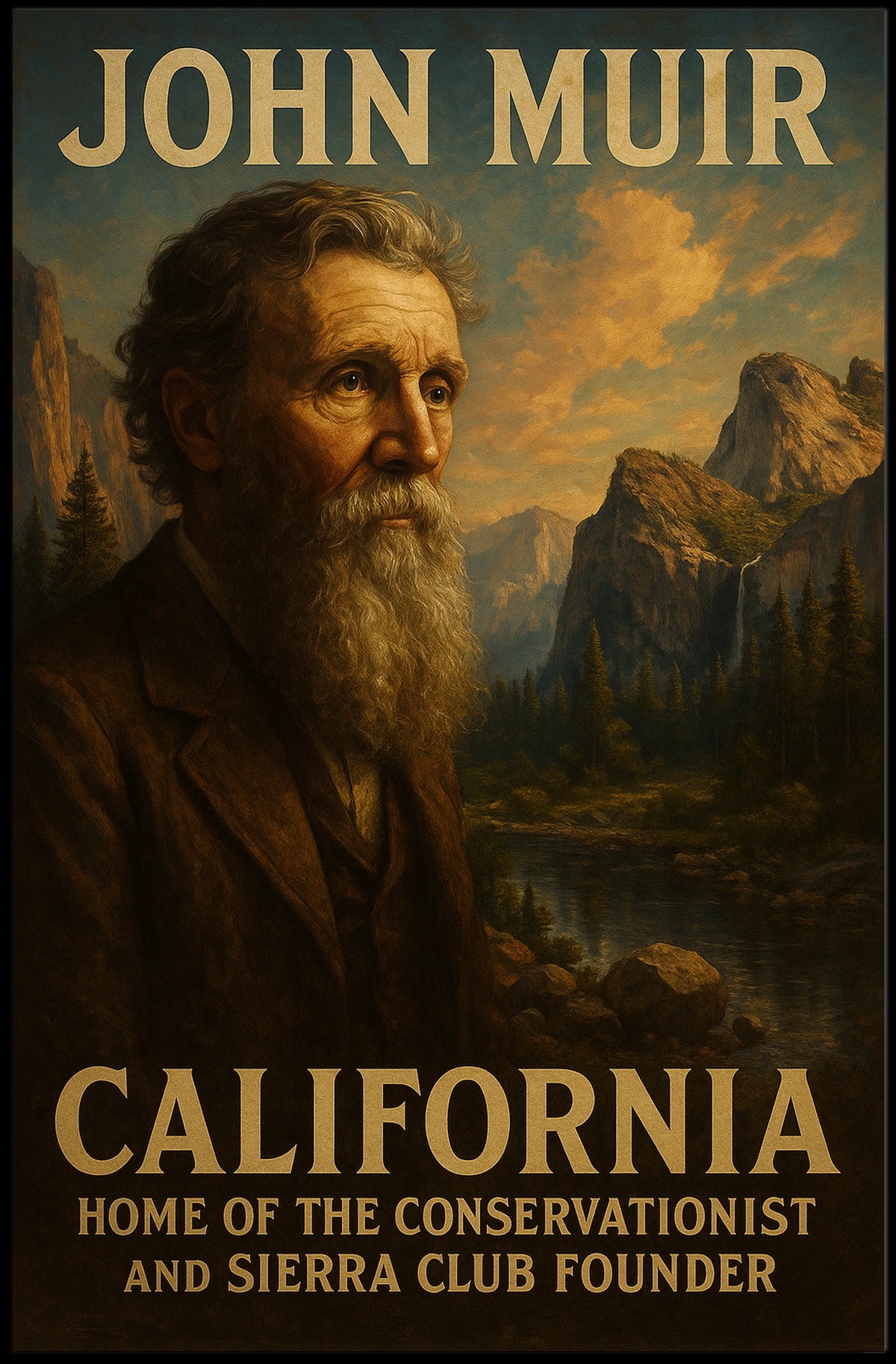 John Muir Conservationist And Sierra Poster