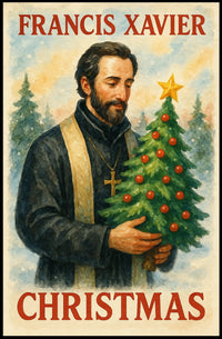 Francis Xavier's Festive Scene with Evergreen Trees - Historical or Presidential Poster
