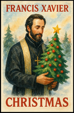 Francis Xavier's Festive Scene with Evergreen Trees - Historical or Presidential Poster