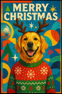 Merry Christmas Canine Poster