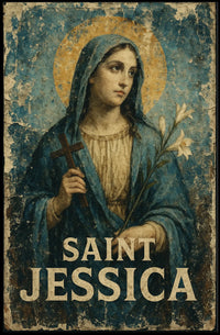 Saint Jessica Vintage Religious Art Poster