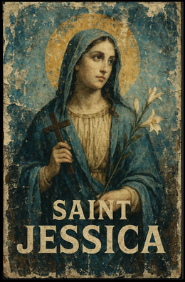 Saint Jessica Vintage Religious Art Poster