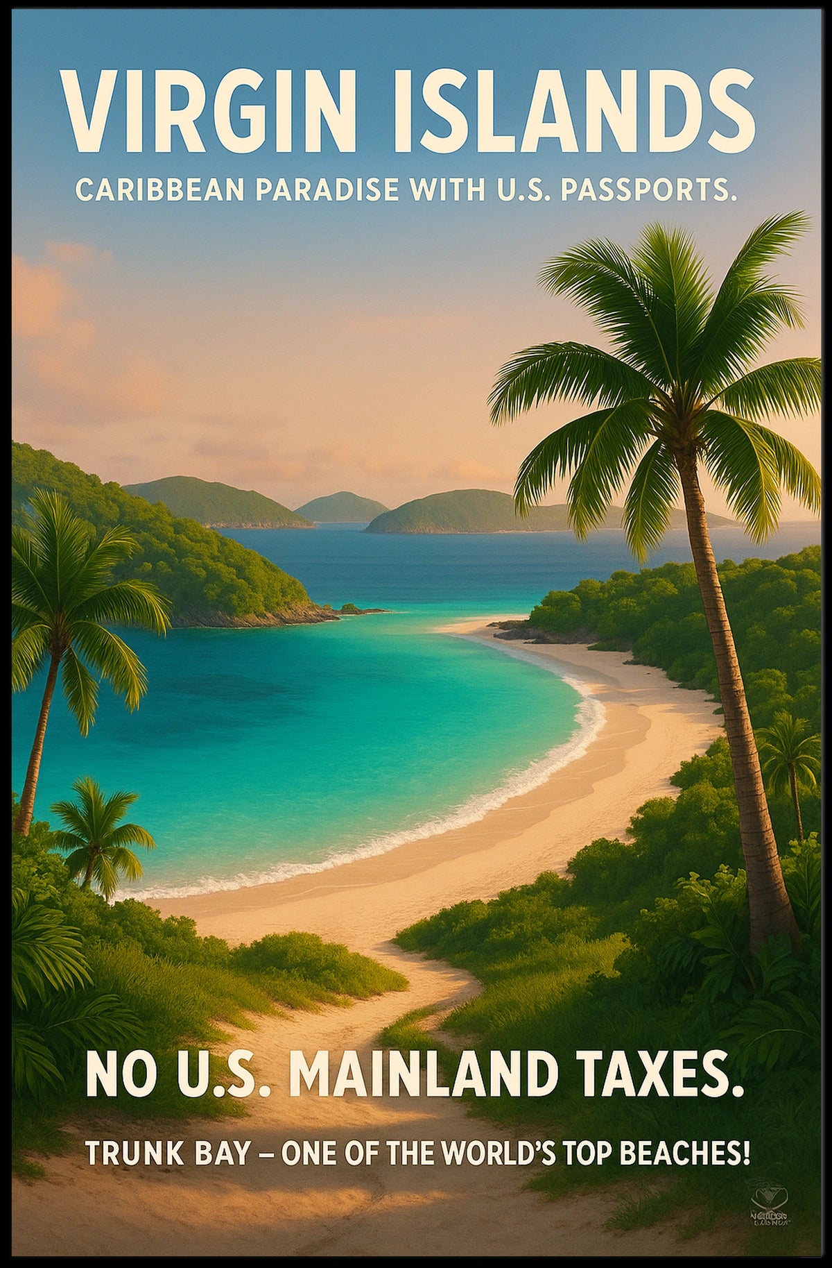 Virgin Islands Caribbean Paradise Poster