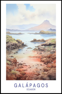 Galápagos Islands Serene Landscape Travel Poster PosterGoat