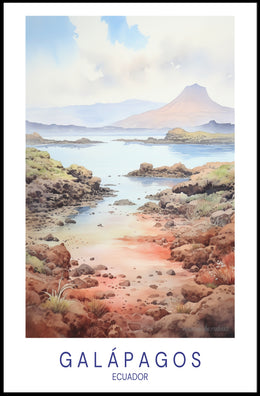 Galápagos Islands Serene Landscape Travel Poster PosterGoat