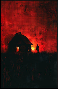 Haunting Silhouette Horror Scene Artistic Poster PosterGoat