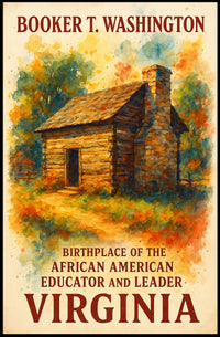 Booker T. Washington Virginia Birthplace Commemorative Poster
