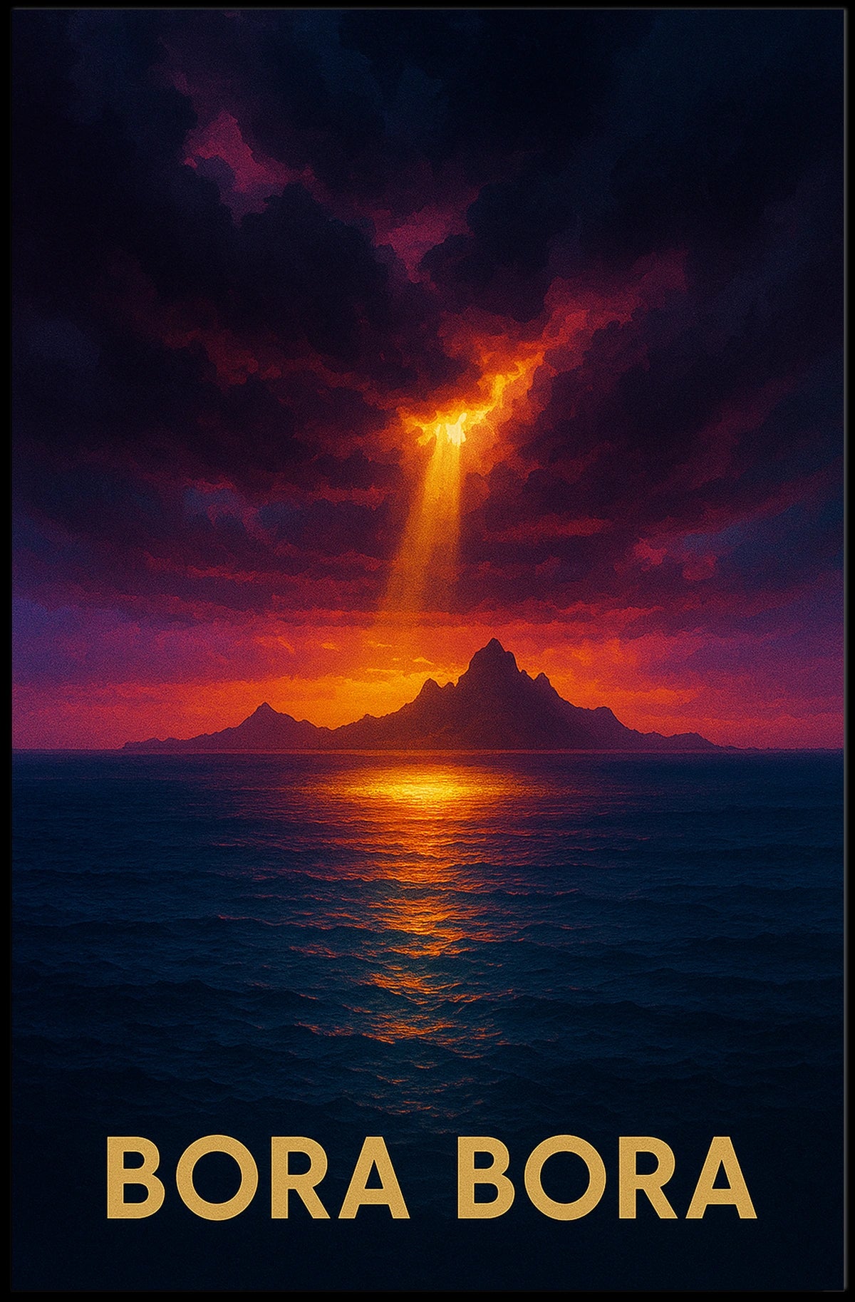 Bora Bora Sunset Poster