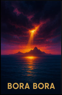 Bora Bora Sunset Poster