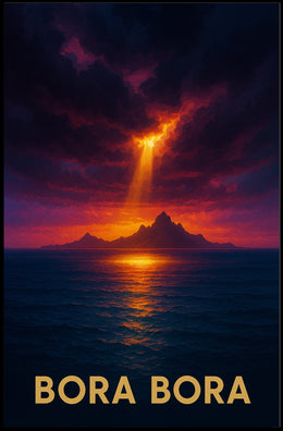 Bora Bora Sunset Poster