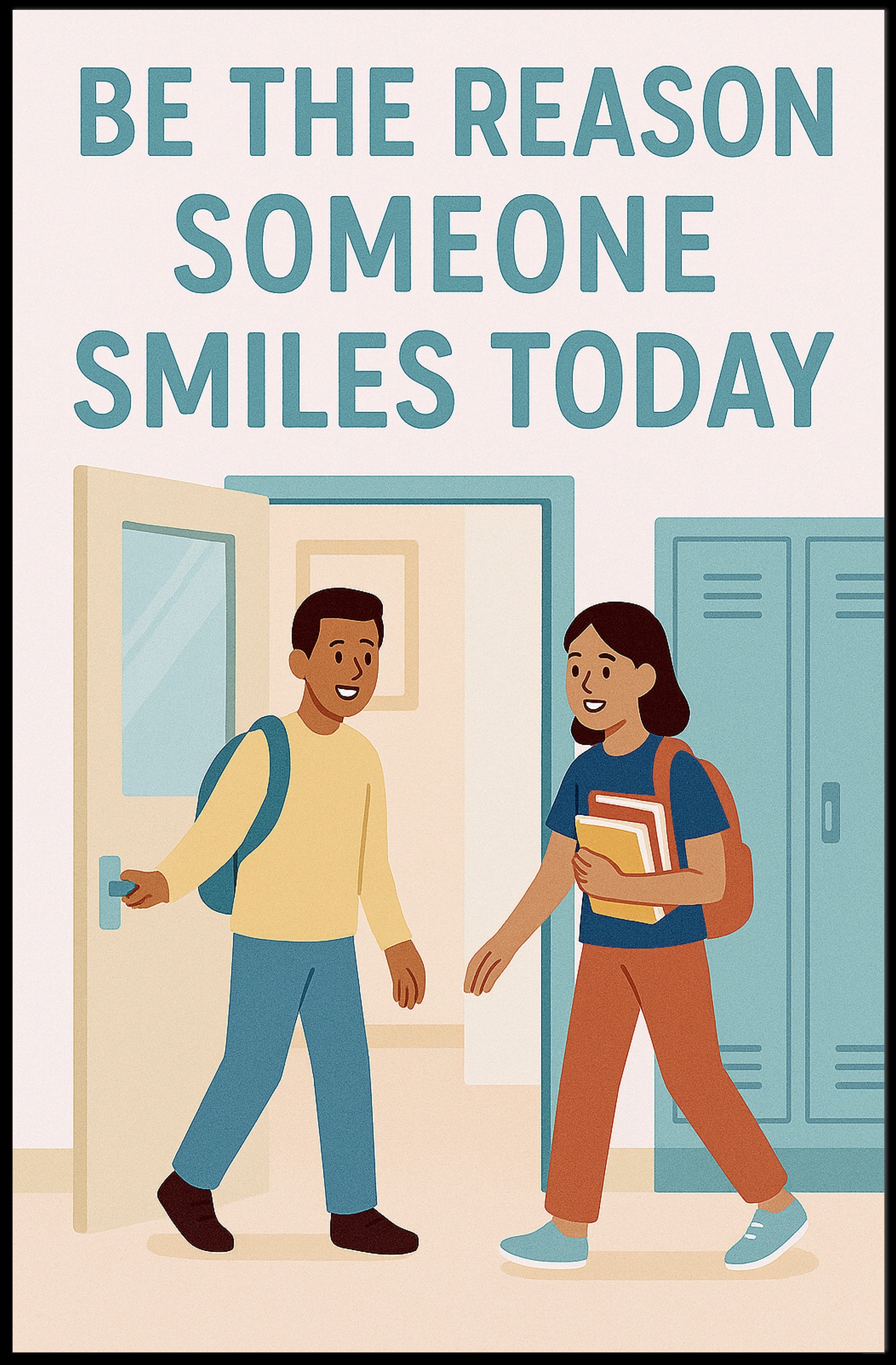 Be the Reason Someone Smiles Today Poster PosterGoat