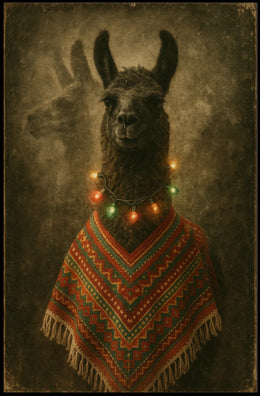 Llama Portrait Poster