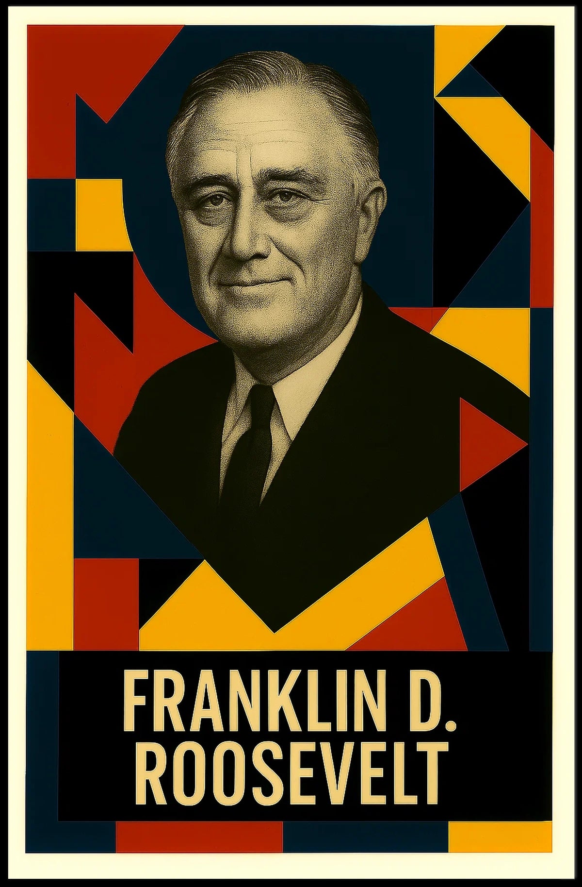 Franklin D. Roosevelt 32nd President of the United States Abstract Pop Poster