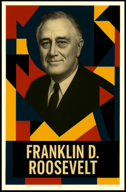 Franklin D. Roosevelt 32nd President of the United States Abstract Pop Poster