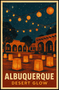 Albuquerque Desert Glow Poster