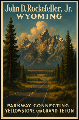 John D. Rockefeller, Jr. Wyoming Poster