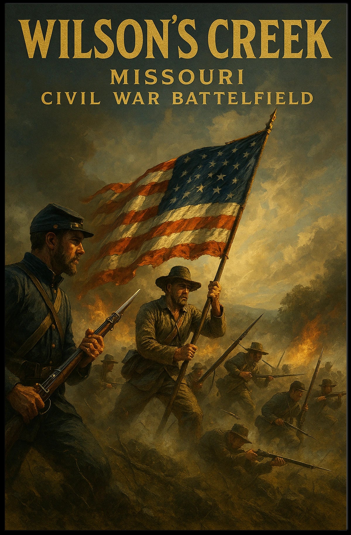 WilsonS Creek Missouri Civil War Poster