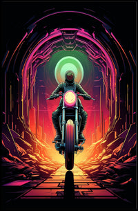 Journey Through the Neon Tunnel Poster
