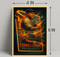 Cooperstown Legends Are Born Wall Art Print PosterGoat