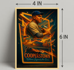 Cooperstown Legends Are Born Wall Art Print PosterGoat
