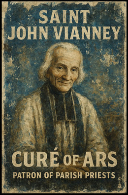 Saint John Vianney Revered Clerical Art Poster