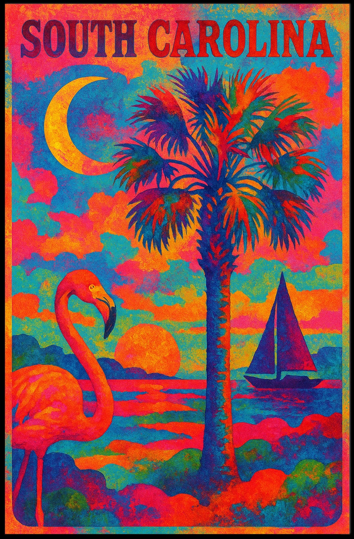 Vibrant South Carolina Poster