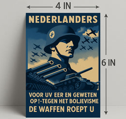 WWII Rallying Call Against Bolshevism Propaganda Poster