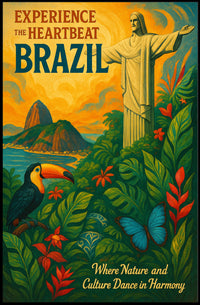 Experience The Heartbeat Of Brazil Poster