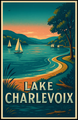 Lake Charlevoix Serenity Travel Poster