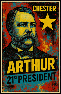 Chester A. Arthur 21st President of the United States Graffiti Pop Art Poster