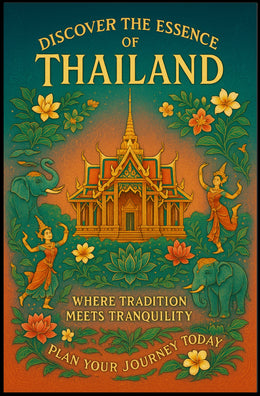 Thailand's Rich Culture Vintage Travel Poster