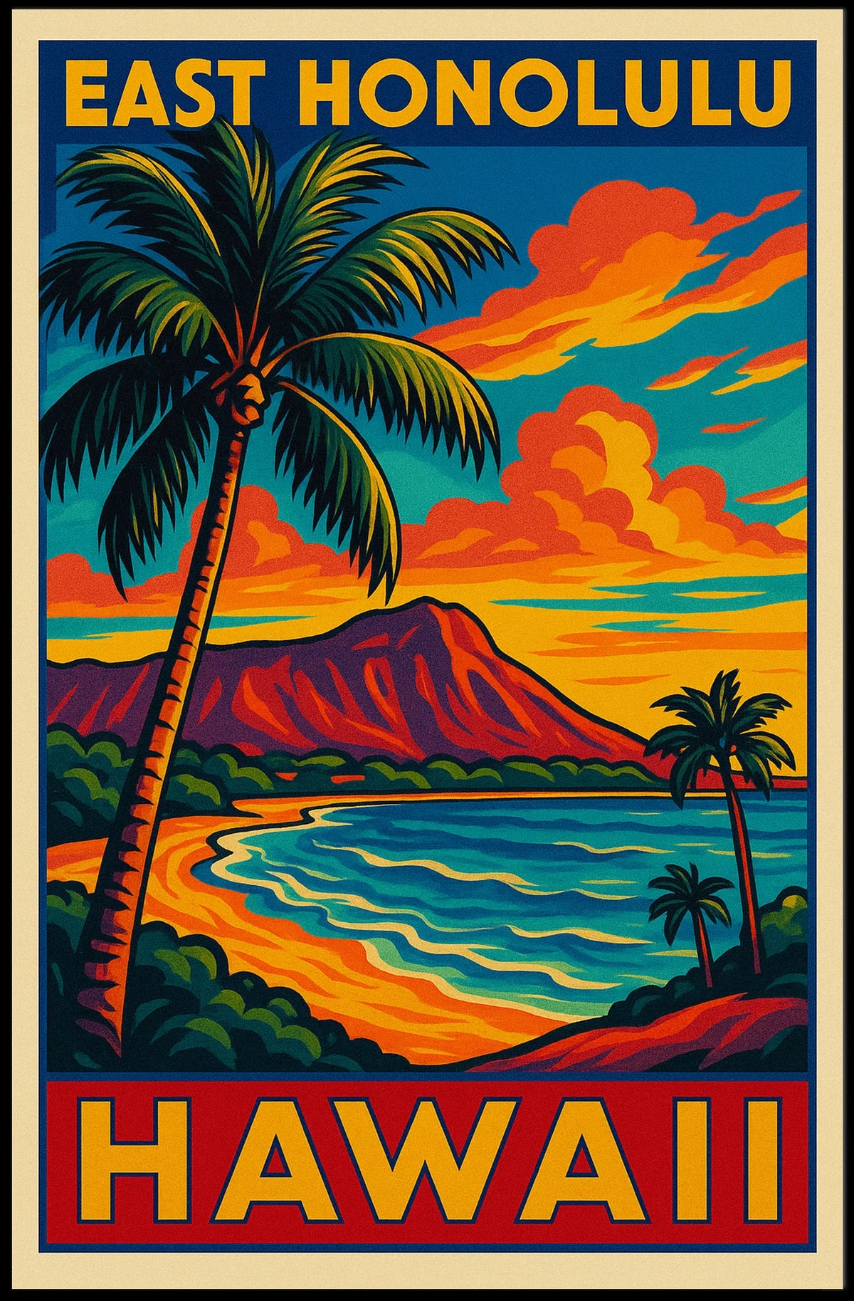 East Honolulu, Hawaii Poster