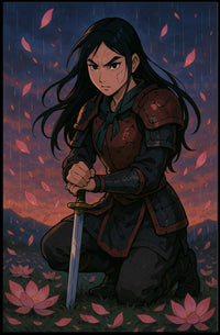 Warrior Woman Fantasy Twilight Motif: Fantasy or Mythology Poster