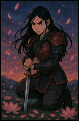Warrior Woman Fantasy Twilight Motif: Fantasy or Mythology Poster
