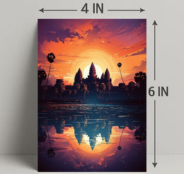 Sunset Over Angkor Wat Poster