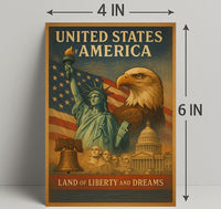 Land of Liberty and Dreams Poster PosterGoat