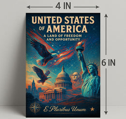 United States of America Land of Freedom and Opportunity Poster PosterGoat